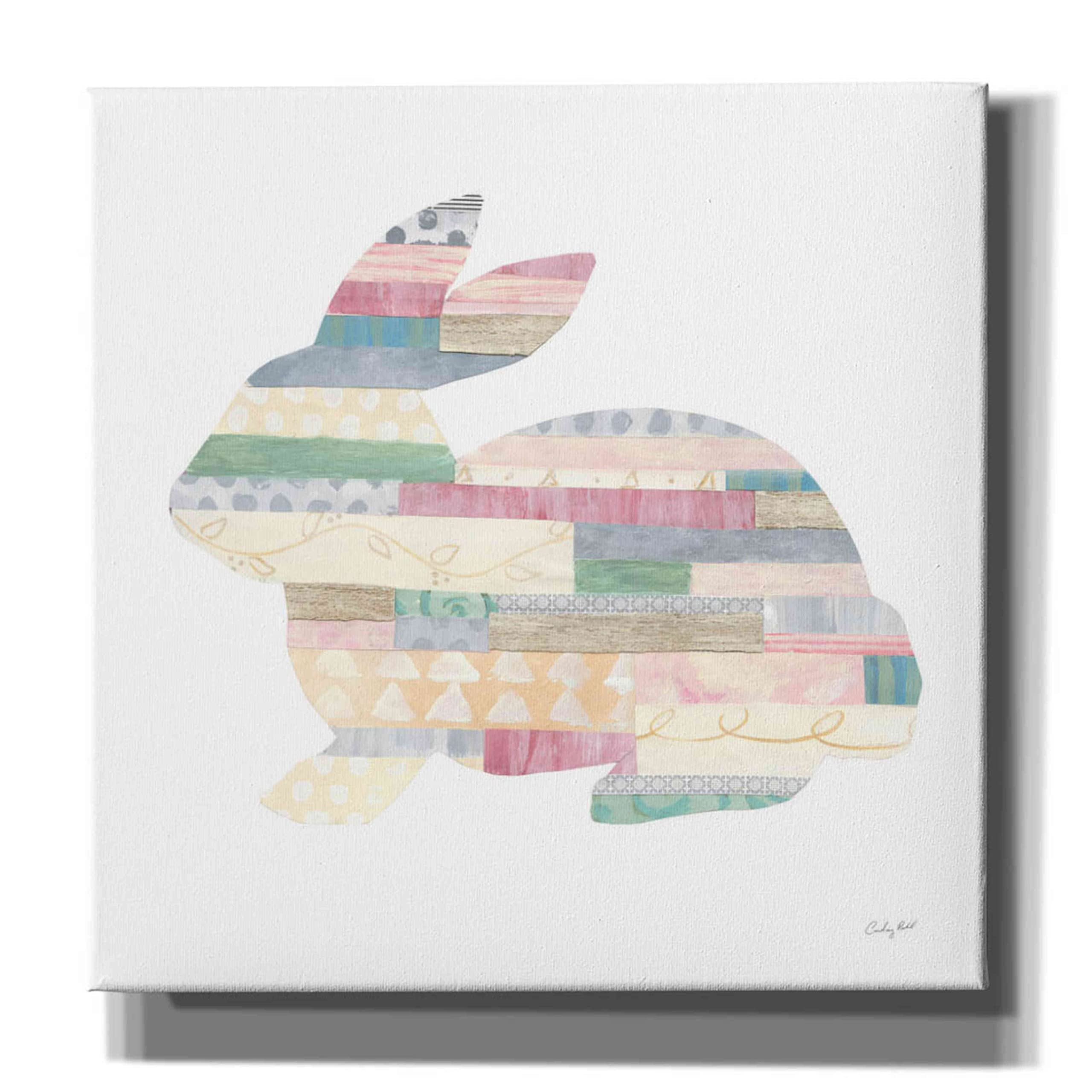 Epic Graffiti 'Spring into Easter IV' by Courtney Prahl - 37x37 Inch Canvas Wall Art Decor for Living Room, Bedroom & Office - Modern Easter Home Decor