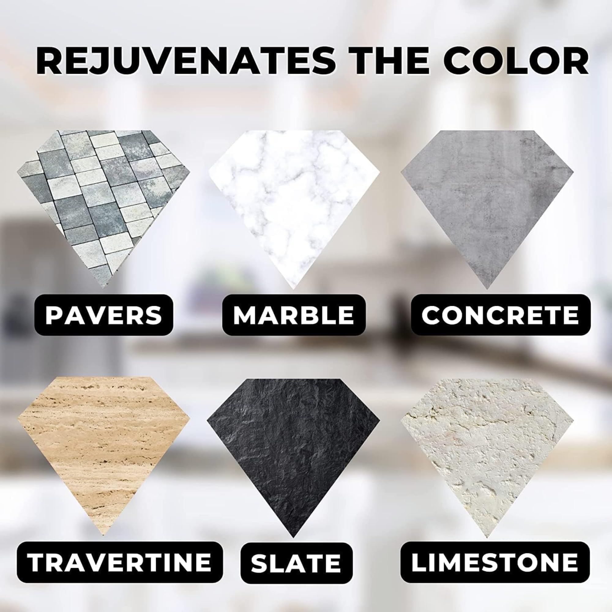 Premium Color Enhancer & Sealer for Natural Stone & Pavers - Protects Marble, Travertine, Limestone, Granite, Slate | 4-Gallon for Driveways, Patios & Walkways