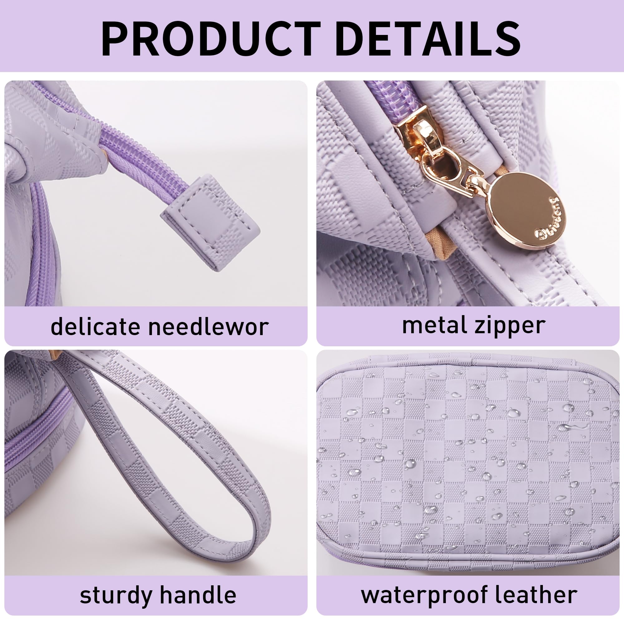**Abiudeng Large Waterproof Makeup Bag for Women - Travel Cosmetic Organizer with Bottom Pouch, Cute Toiletry Bag for Makeup Essentials | Perfect for Travel, Gym, and Daily Use**