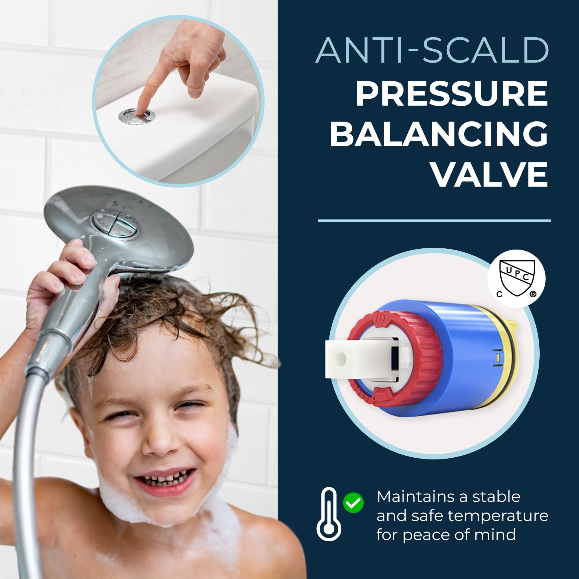 2 Handle Shower Valve and Trim Kit with Built-In Diverter - Perfect for Bathroom Remodeling and Modern Home Upgrades