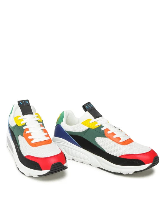 Armani Exchange Men's Multicolor Casual Sneakers - Lightweight Comfortable Walking Shoes for Gym, Running & Everyday Wear