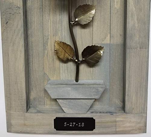 7th Wedding Anniversary Gift - Personalized Framed Copper Rose for Couples, Romantic Home Decor & Unique Keepsake Present