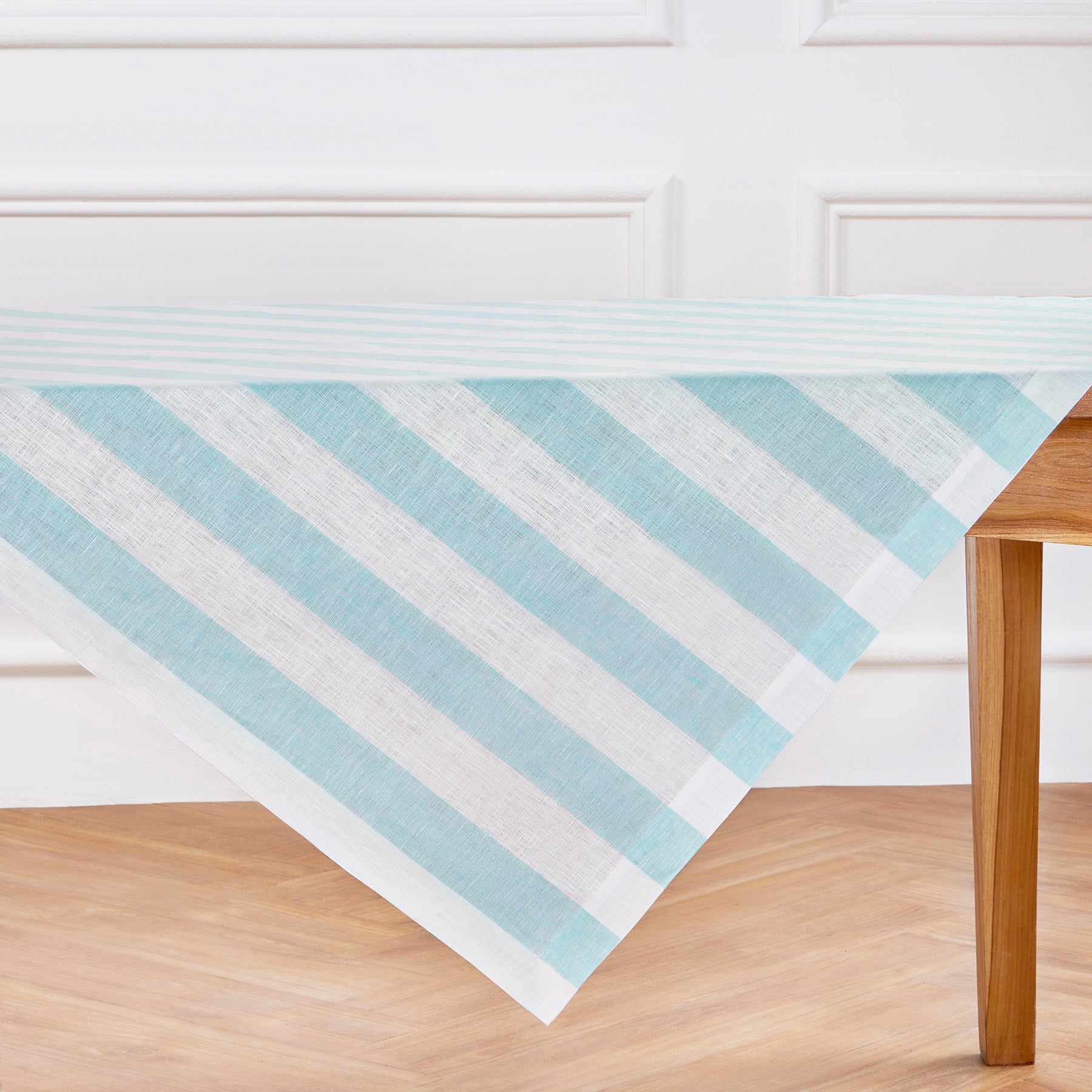 Cabana Stripe Table Throw - Waterproof Outdoor Picnic Blanket for Beach, Poolside & Patio - Decorative Striped Table Cover for Summer Parties & BBQs