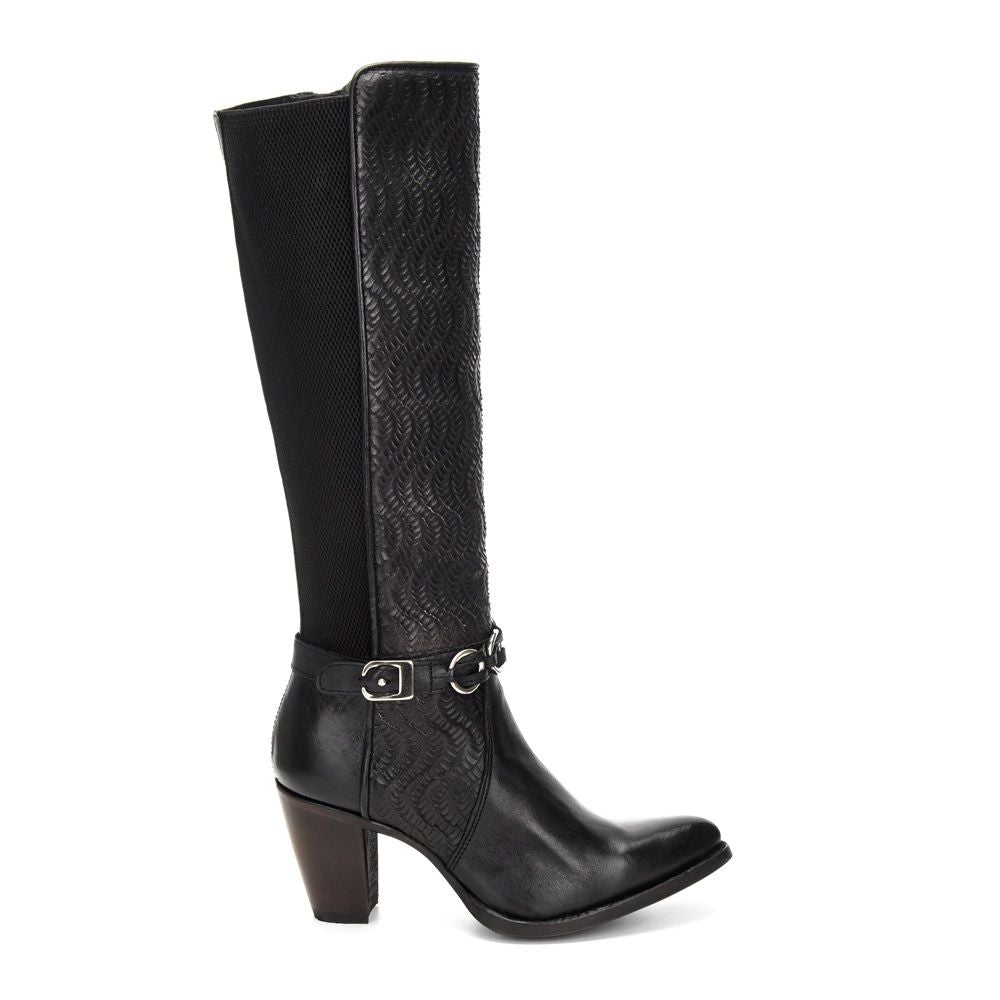 Women's Cuadra Black Paris Texas Fashion Leather Strapped Boots – Stylish & Comfortable for Casual Outings, Parties & Date Nights