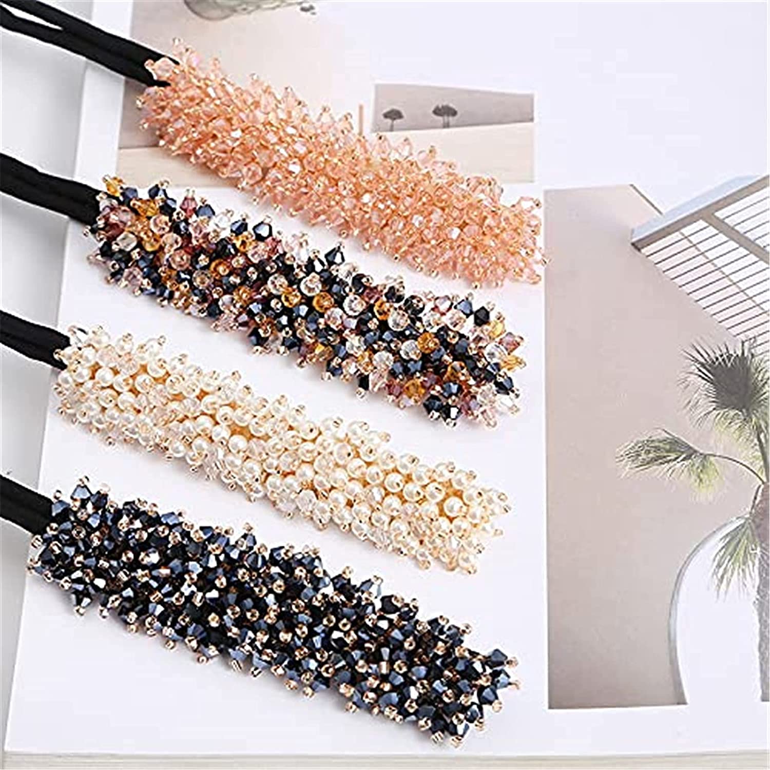 Nihexo Hair Bun Maker Set - 6 PCS Magic Rhinestone Easy Bun Maker, Hair Accessories for Ballet & Ponytail Bun, DIY Hair Styling Tool for Women & Girls - Perfect for Weddings, Parties & Daily Hairstyles