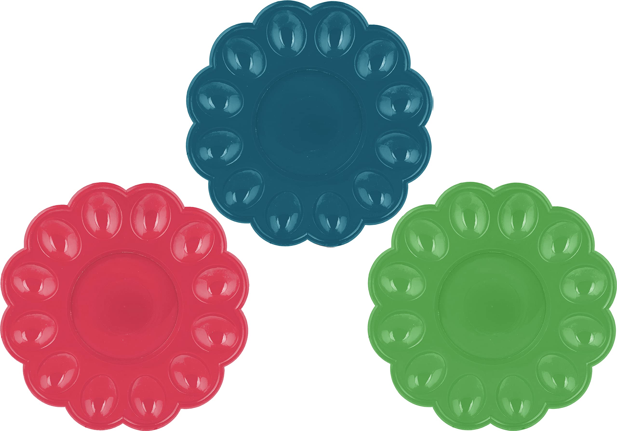 3-Pack Plastic Egg Serving Tray - 9.44