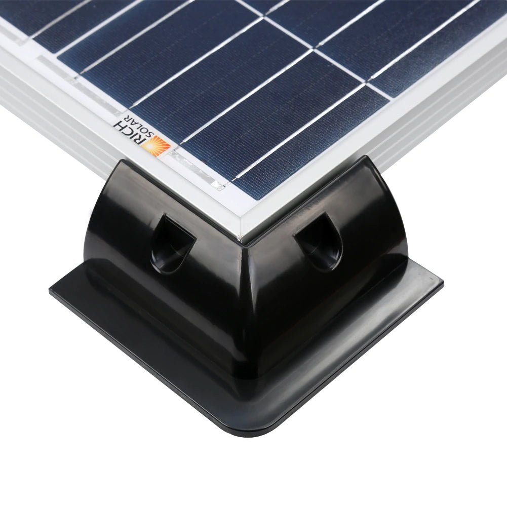 Rich Solar Corner Bracket Mount Set of 6 - Heavy Duty Aluminum Solar Panel Mounting Brackets for RV, Boat & Off-Grid Systems - Perfect for Solar Panel Installation & Secure Mounting