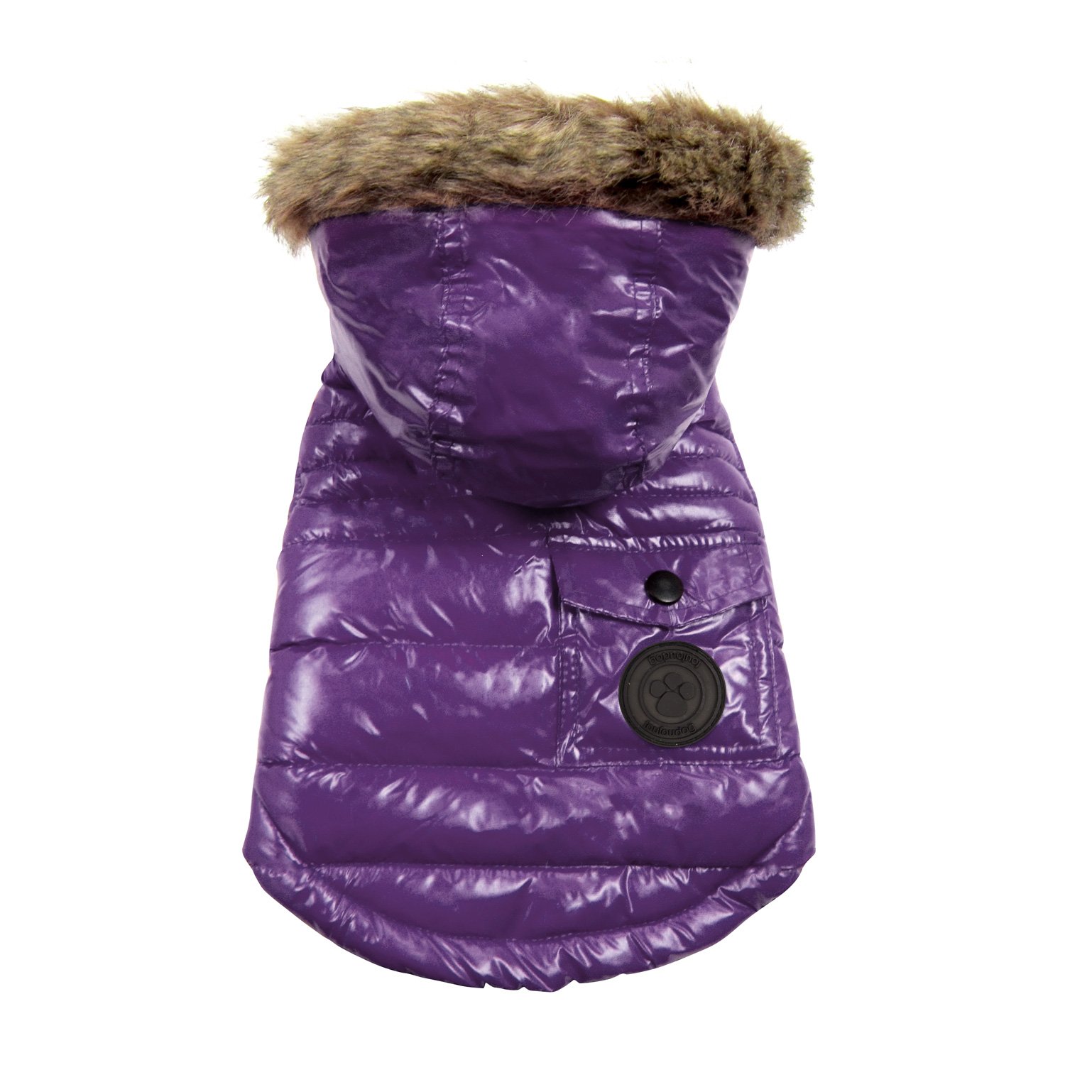 FouFou Dog Fleece Coat for Small Dogs - Warm Purple Winter Jacket for Pets - Perfect for Cold Weather Walks and Outdoor Adventures