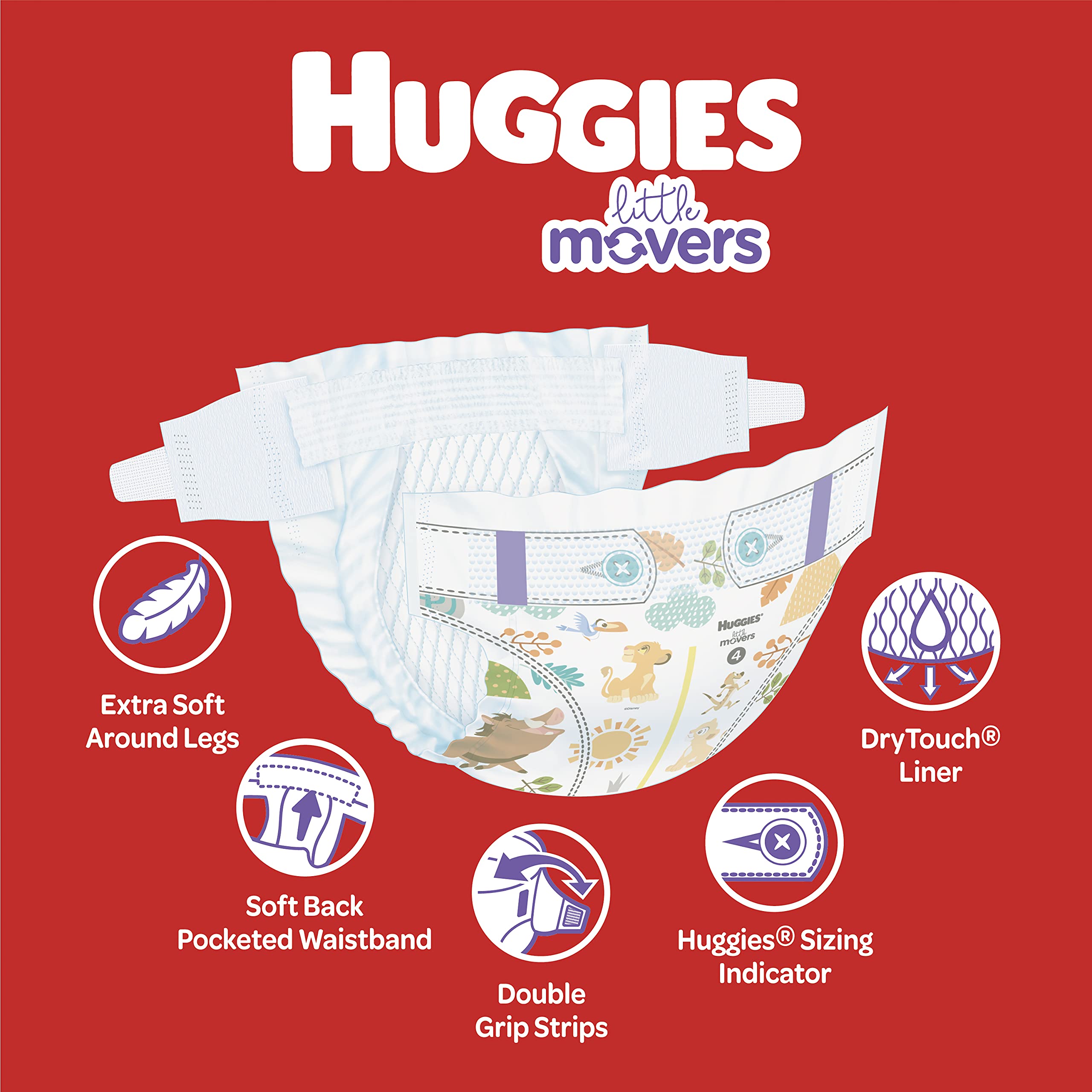 Huggies Little Movers Size 7 Disposable Baby Diapers - 80 Count Pack (1 Month Supply) & Overnites Nighttime Diapers Size 7 (41+ lbs) - 68 Count - Ultra Absorbent for Active Babies - Perfect for Daytime Play & Overnight Protection