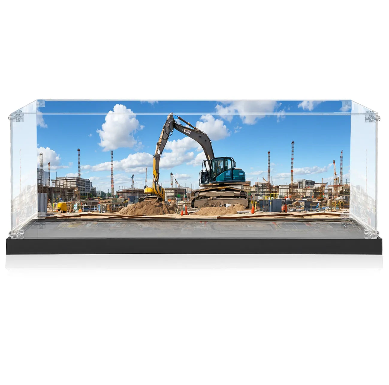 LEGO Volvo FMX Truck & EC230 Electric Excavator 42175 Display Case - Premium Acrylic Showcase for LEGO Technic Models - Perfect for Home Decoration, Office Display & Collector's Showcase