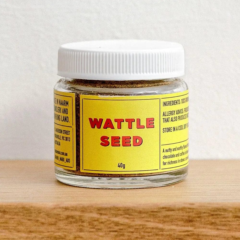 Premium Mabu Mabu Wattleseed Spices 40g - Authentic Australian Native Seasoning for Baking, Coffee & Gourmet Cooking