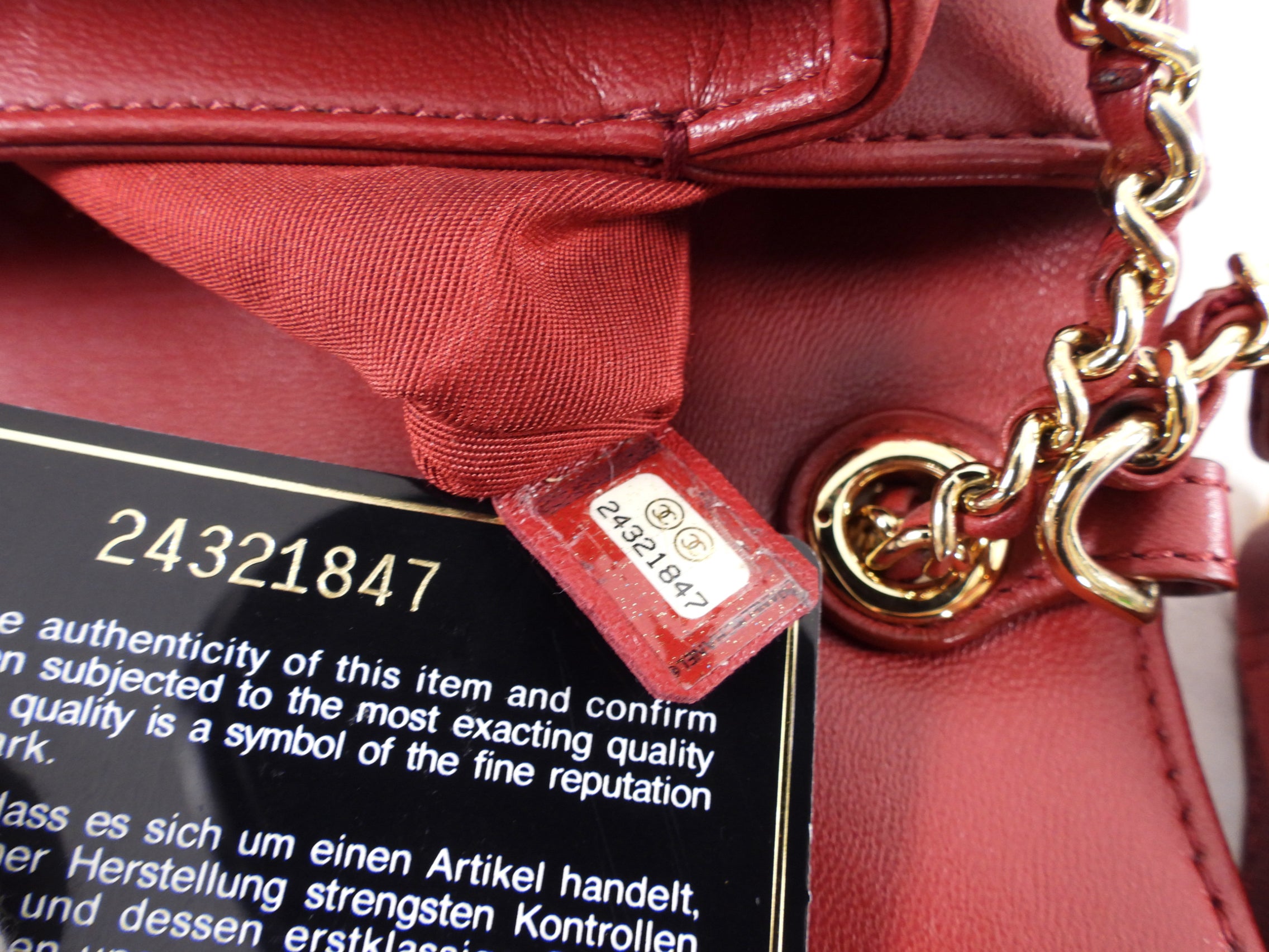 Chanel Red Leather Chain Around Two-Way Flap Shoulder Bag - Luxury Handbag for Women, Perfect for Evening Parties & Date Nights