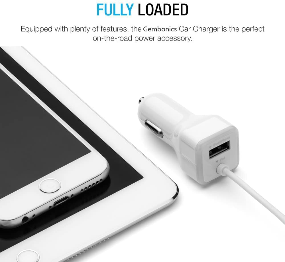 Apple MFI Certified iPhone Car Charger - Fast Charging Dual Port (USB-C & USB-A) Compatible with iPhone 16/15/14/13/12/11/X/XR/XS/Pro/8 Plus & All iPad Models - Perfect for Road Trips & Daily Commutes