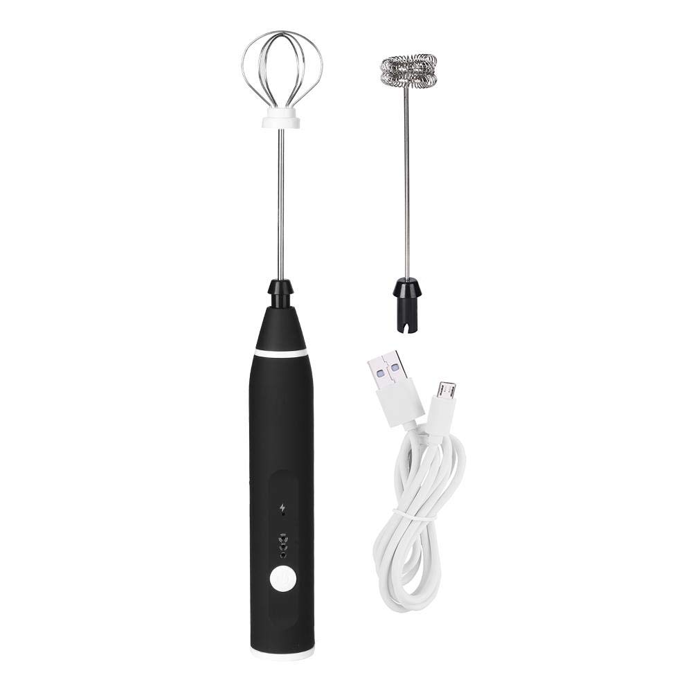 Electric Handheld Mixer - 3-Speed Adjustable USB Rechargeable Blender for Baking, Egg Beating & Milk Frothing | Perfect for Kitchen, Coffee Shop & Home Cooking