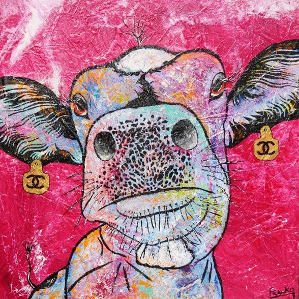 Be Inspired! Pink Cow Udderly - Fun and Unique Cow-Themed Gift for Women, Farmers, and Animal Lovers - Perfect for Birthday Parties, Farm Decor, and Themed Events