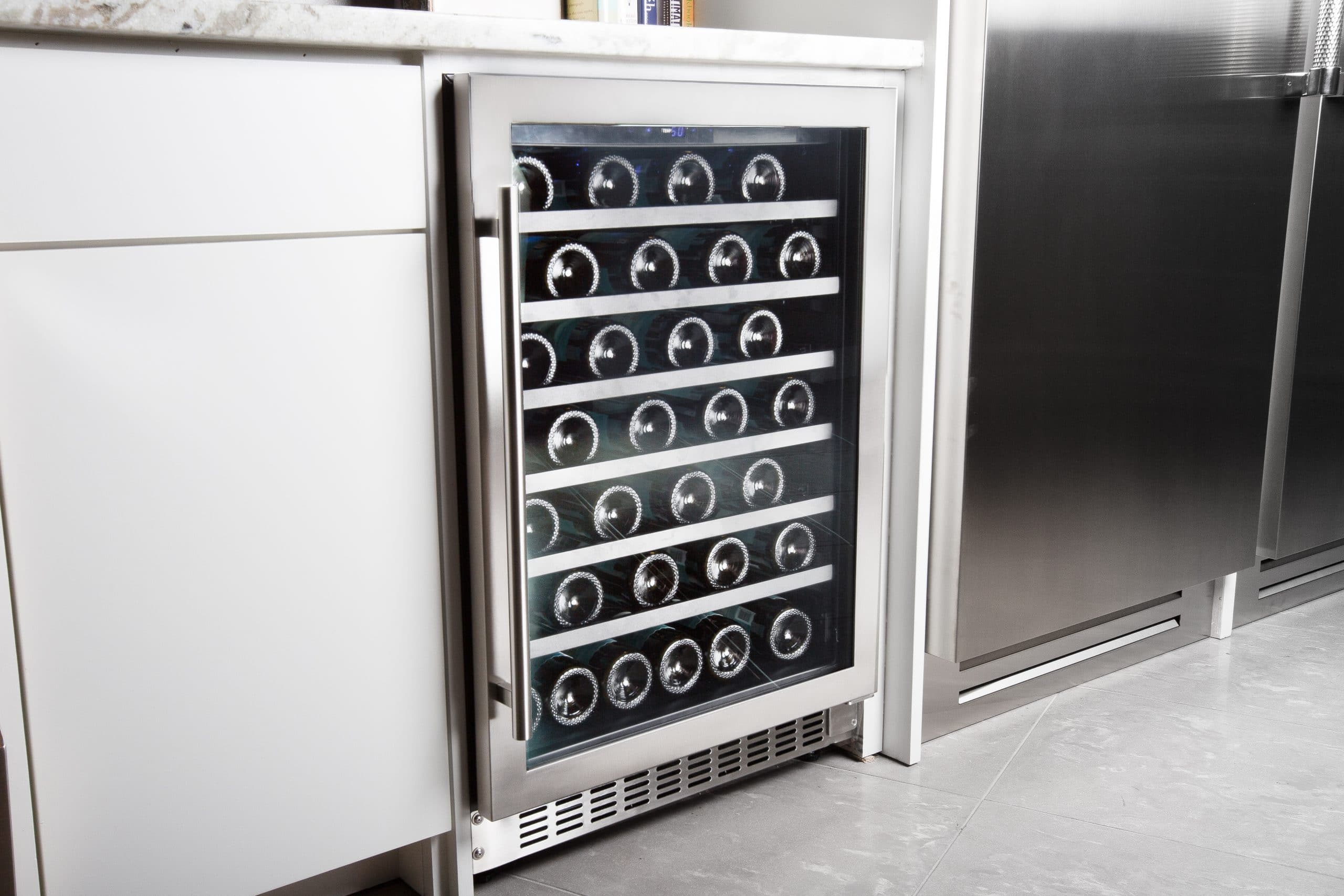 Azure Home Products A224WCS 2.0 Wine Cooler Refrigerator - 18 Bottle Capacity, Dual Zone Temperature Control, Freestanding or Built-In Installation for Home Bars, Restaurants & Wine Cellars