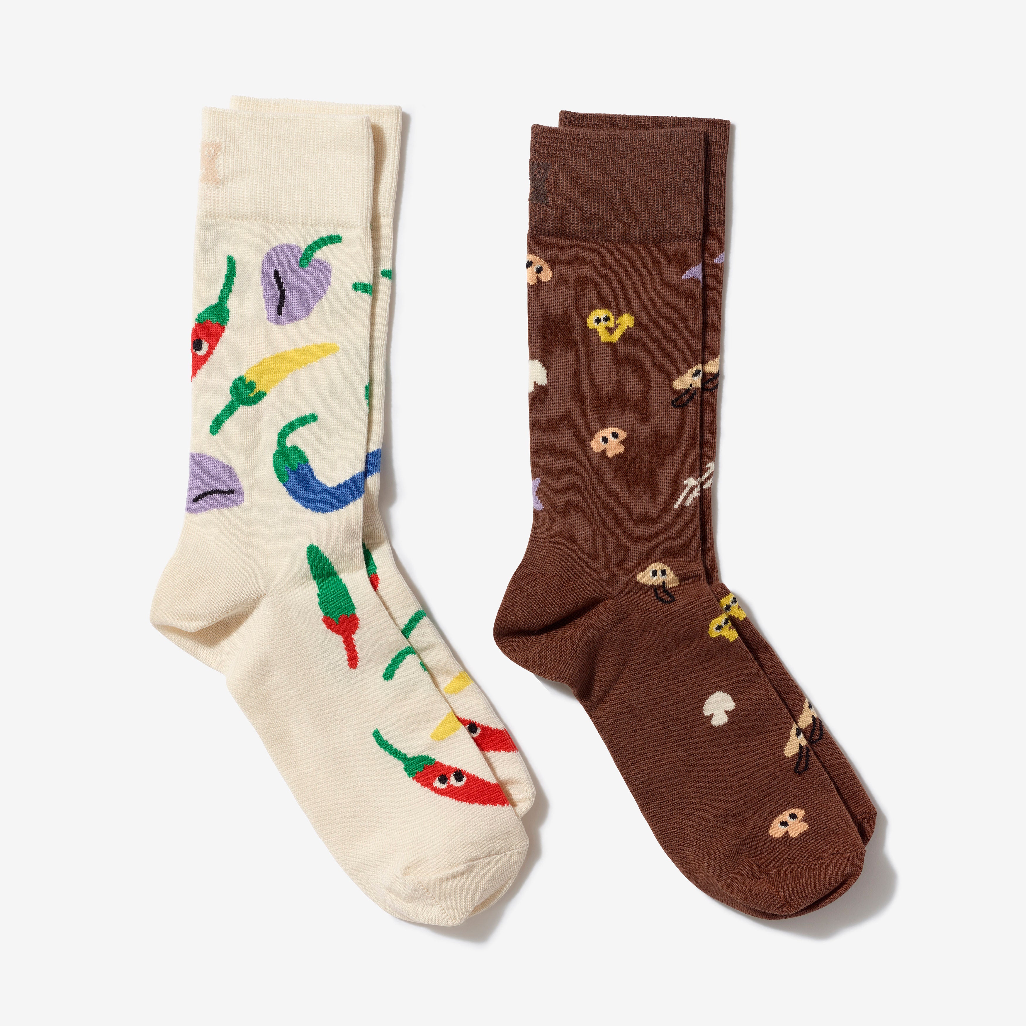Happy Socks 2 Pack - Fun Colorful Novelty Socks for Men & Women - Hothead & Fun Guy Gift Set - Perfect for Gifts, Holidays, and Casual Wear