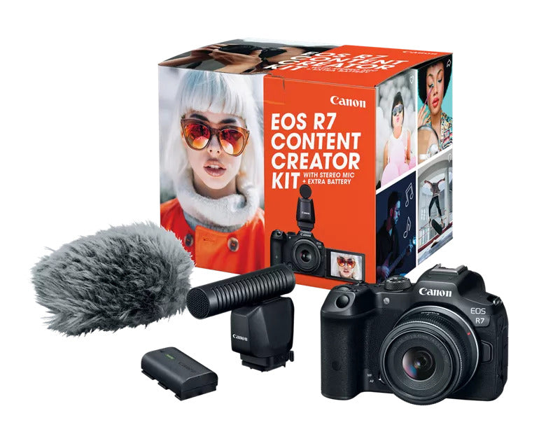 Canon EOS R7 Mirrorless Camera Content Creator Kit with RF-S 18-150mm Lens - Perfect for YouTube, Vlogging & Photography