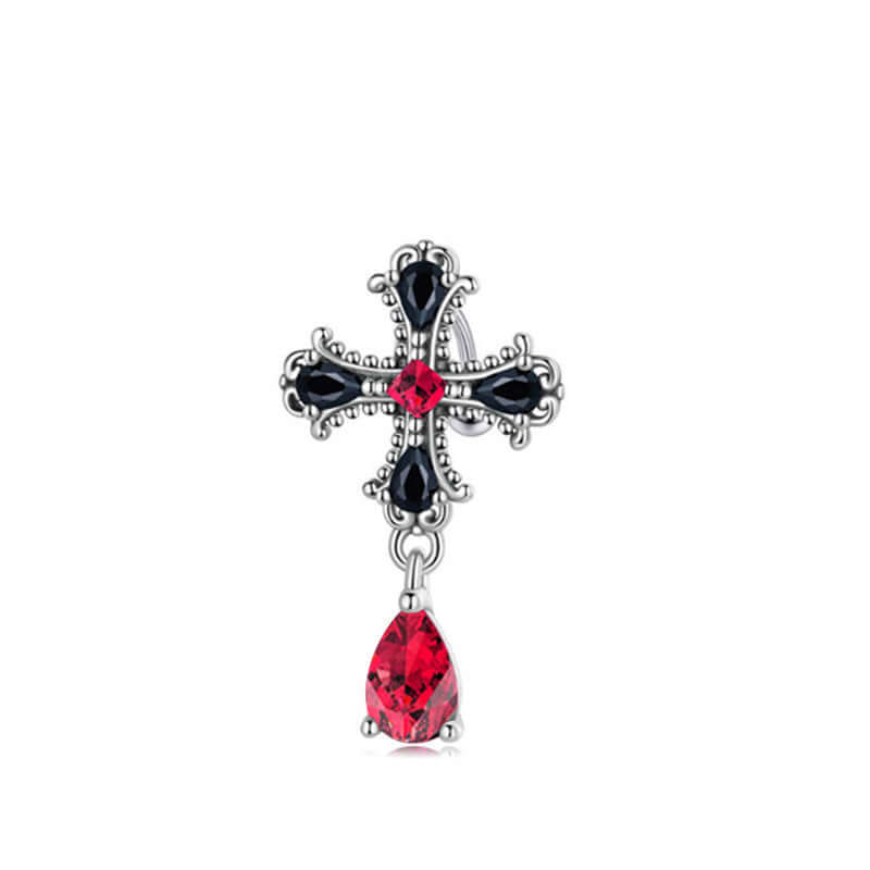 14G Goth Black Widow Vampire Bat Dangle Belly Button Rings - Body Jewelry for Piercing | Perfect for Halloween, Gothic Fashion & Alternative Style