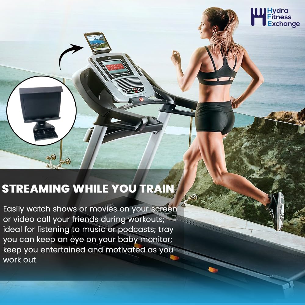 Hydra Fitness Exchange Tablet Holder with Screws 410314 - Compatible with 1750 NTL141190 Treadmill - Perfect for Watching Videos & Tracking Workouts While Running