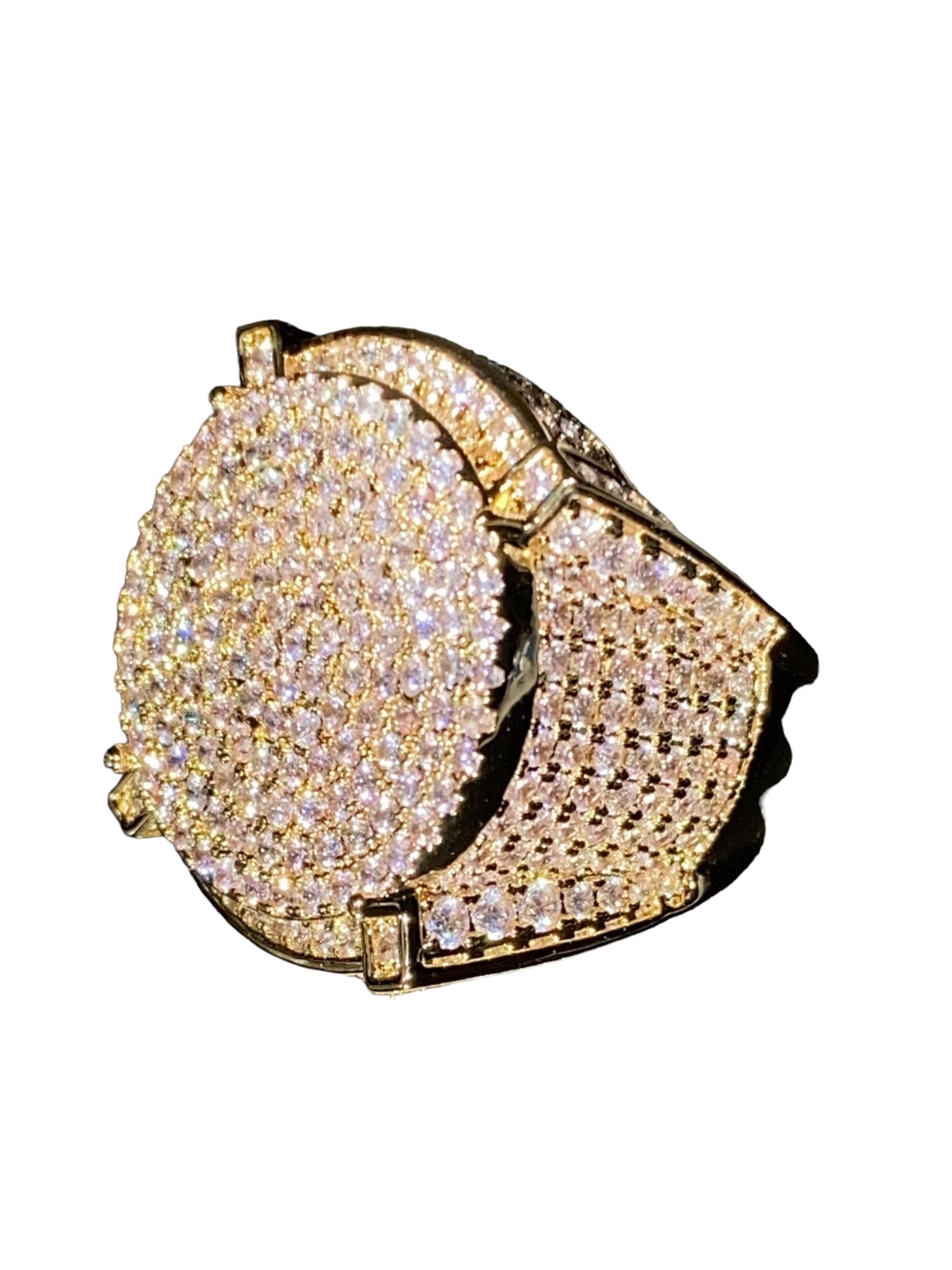 14K Gold Plated Cubic Zirconia Iced Out Men's Pinky Ring - Hip Hop Jewelry, Wedding Band, Promise Ring, Engagement Ring for Him | Perfect Gift for Anniversary, Valentine's Day & Special Occasions