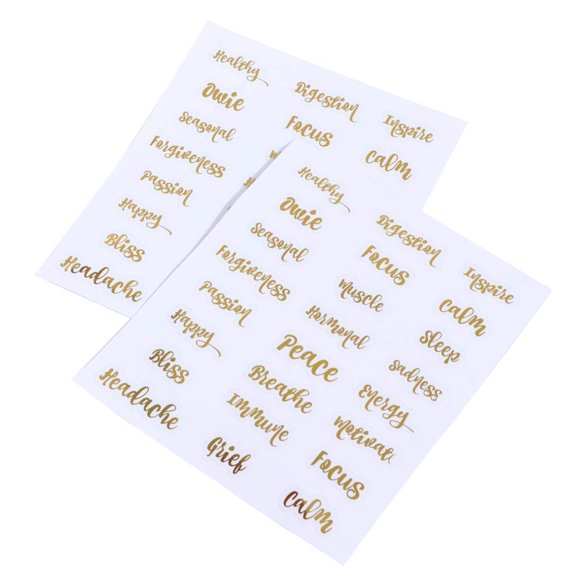 Lurrose Waterproof Essential Oil Labels - 5 Sheets Self-Adhesive Stickers for Essential Oil Bottles, Aromatherapy Tags & DIY Craft Projects | Perfect for Organizing, Gift Wrapping & Home Use