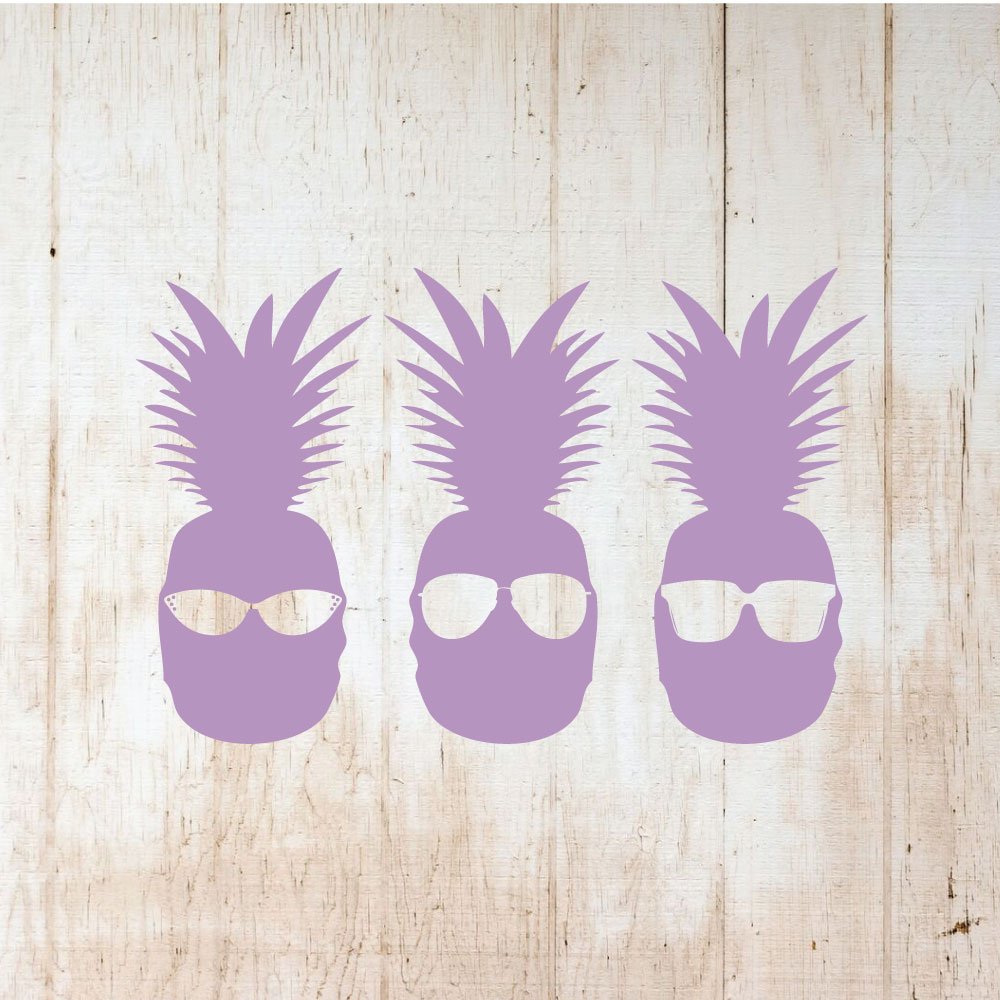 Stylish Pineapple Wall Decor with Sunglasses - Hawaiian Tropical Themed Art for Teen Bedroom & Dorm Room - Fun Summer Beach Party Decorations