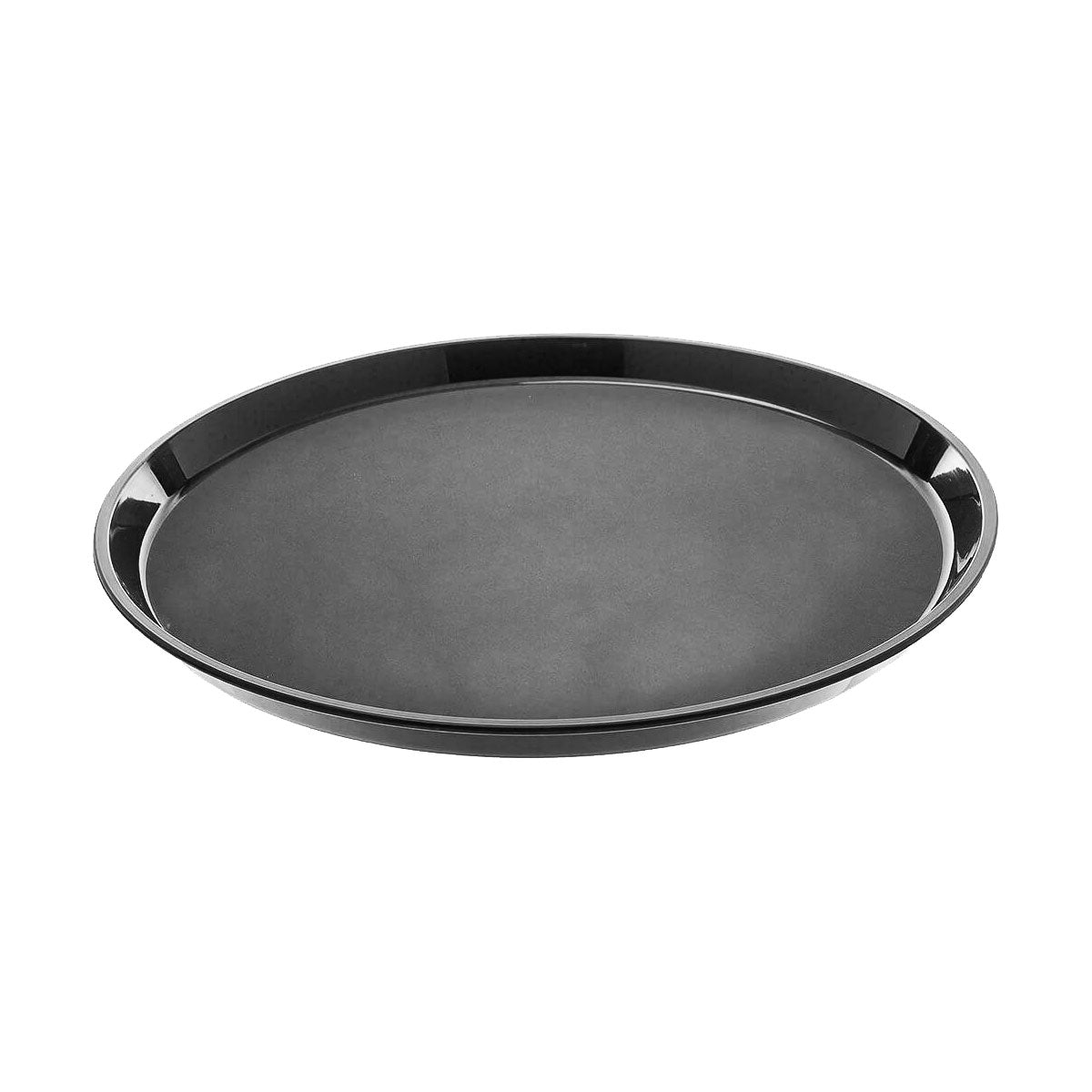 Cambro PT1400110 Black 14-Inch Polytread Round Serving Tray - Durable Restaurant & Catering Food Service Tray for Buffets, Events & Commercial Kitchens