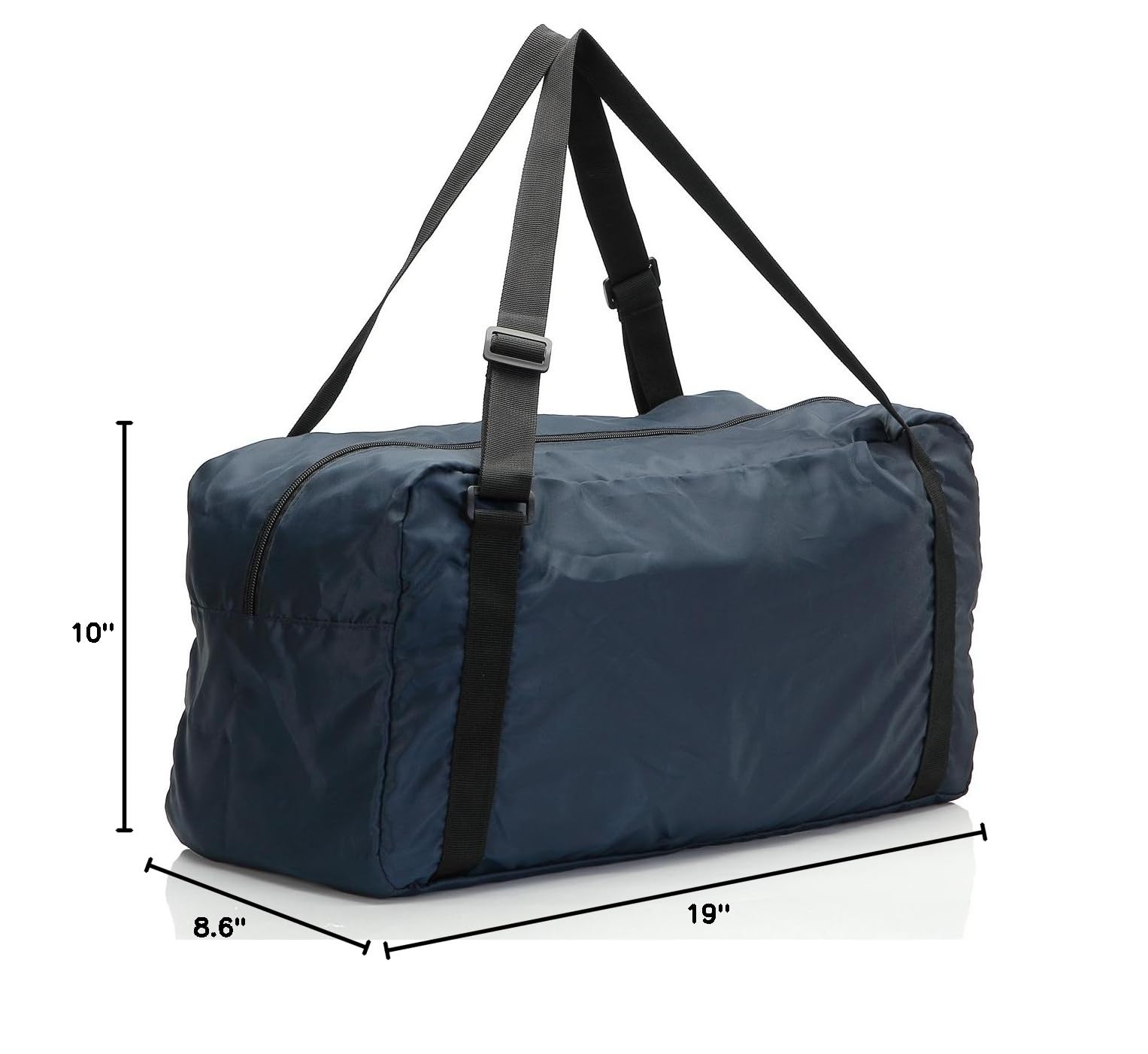 HOLYLUCK Foldable Travel Duffel Bag for Women & Men - Lightweight Gym Bag with Shoulder Strap - Perfect for Workout, Travel & Sports (Navy Blue)