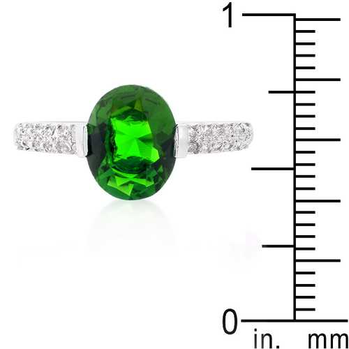 Elegant Green Oval Cubic Zirconia Engagement Ring - 925 Sterling Silver Wedding Band for Women, Perfect for Proposals, Anniversaries & Special Occasions