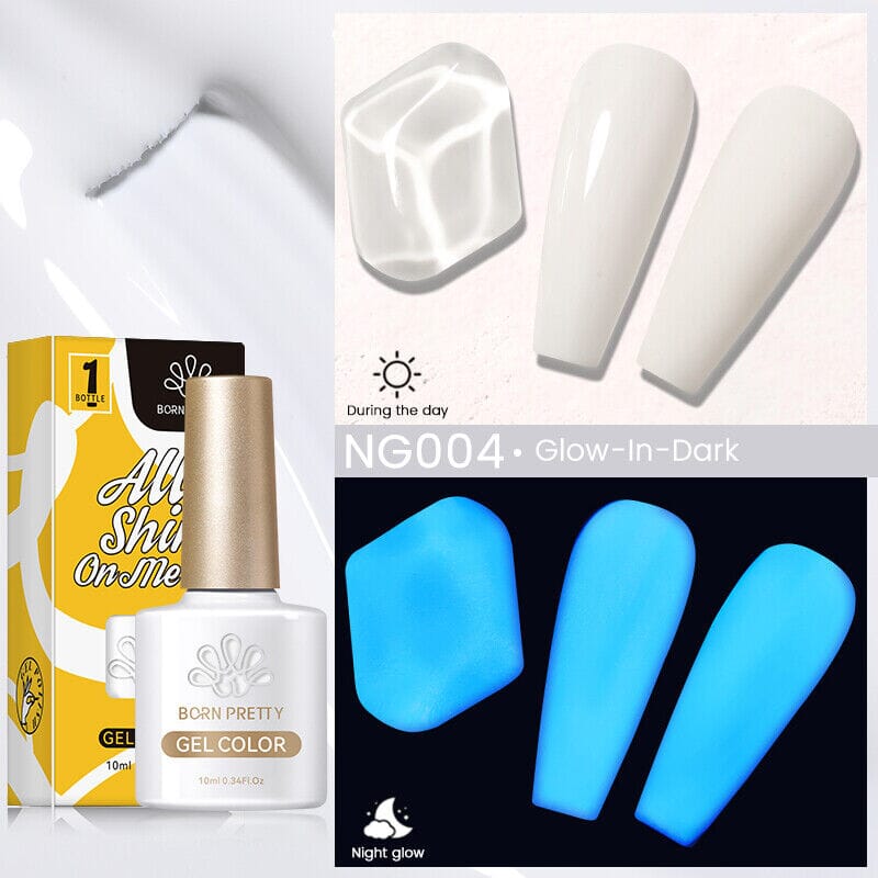 Born Pretty Glow in The Dark Nail Polish - UV Reactive Fluorescent Gel Polish for Long-Lasting Manicures | Perfect for Night Parties, Raves & Halloween Nails