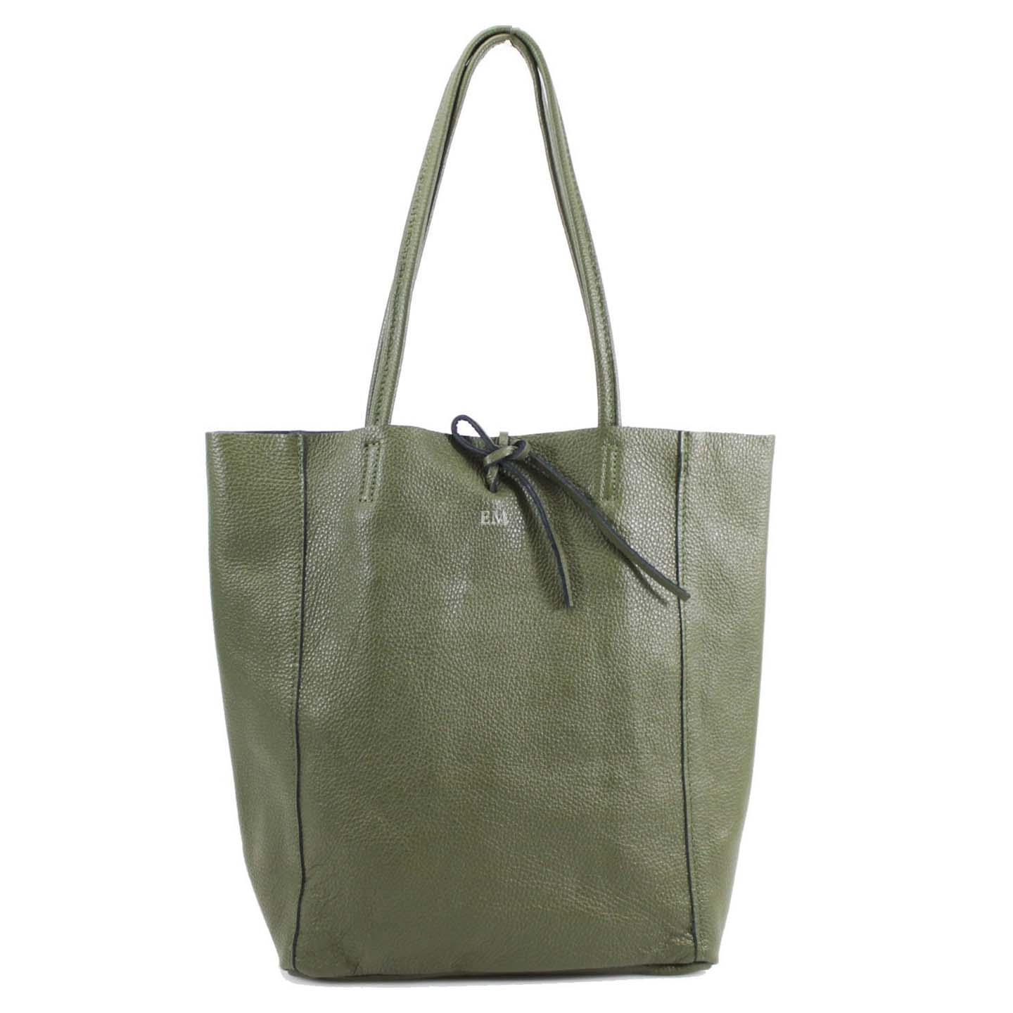 Carnaby Of London Embossed Initial Leather Tote Bag - Stylish Women's Handbag for Work, Travel & Everyday Use