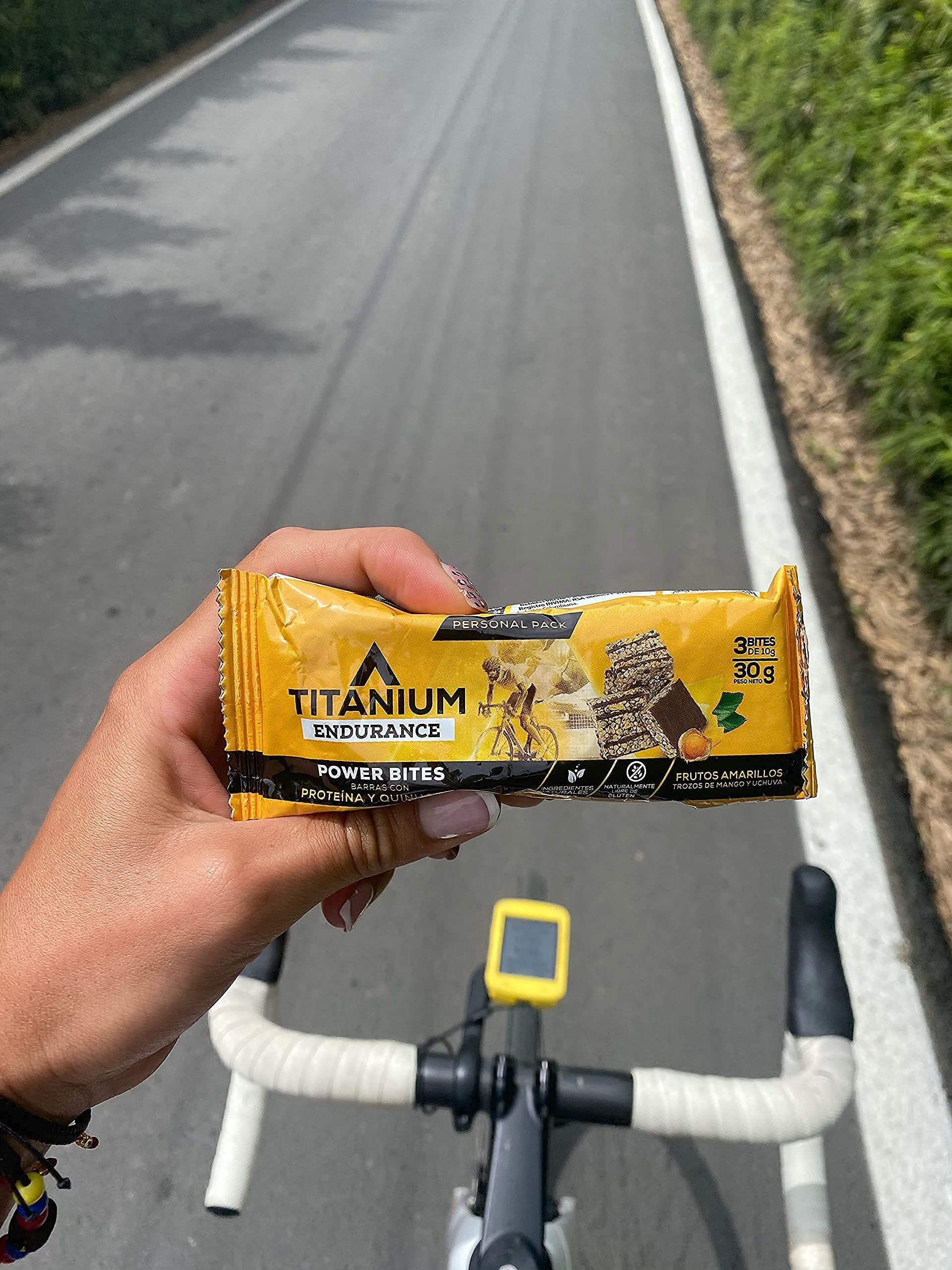 TITANIUM Protein Energy Bars - 10g Protein, Gluten Free, Non GMO, with Dried Superfruits & Quinoa - Healthy Chocolate Chip Snack Bars for Hiking, Camping & Breakfast - 8 Count Pack - Alternative to Cliff Bars