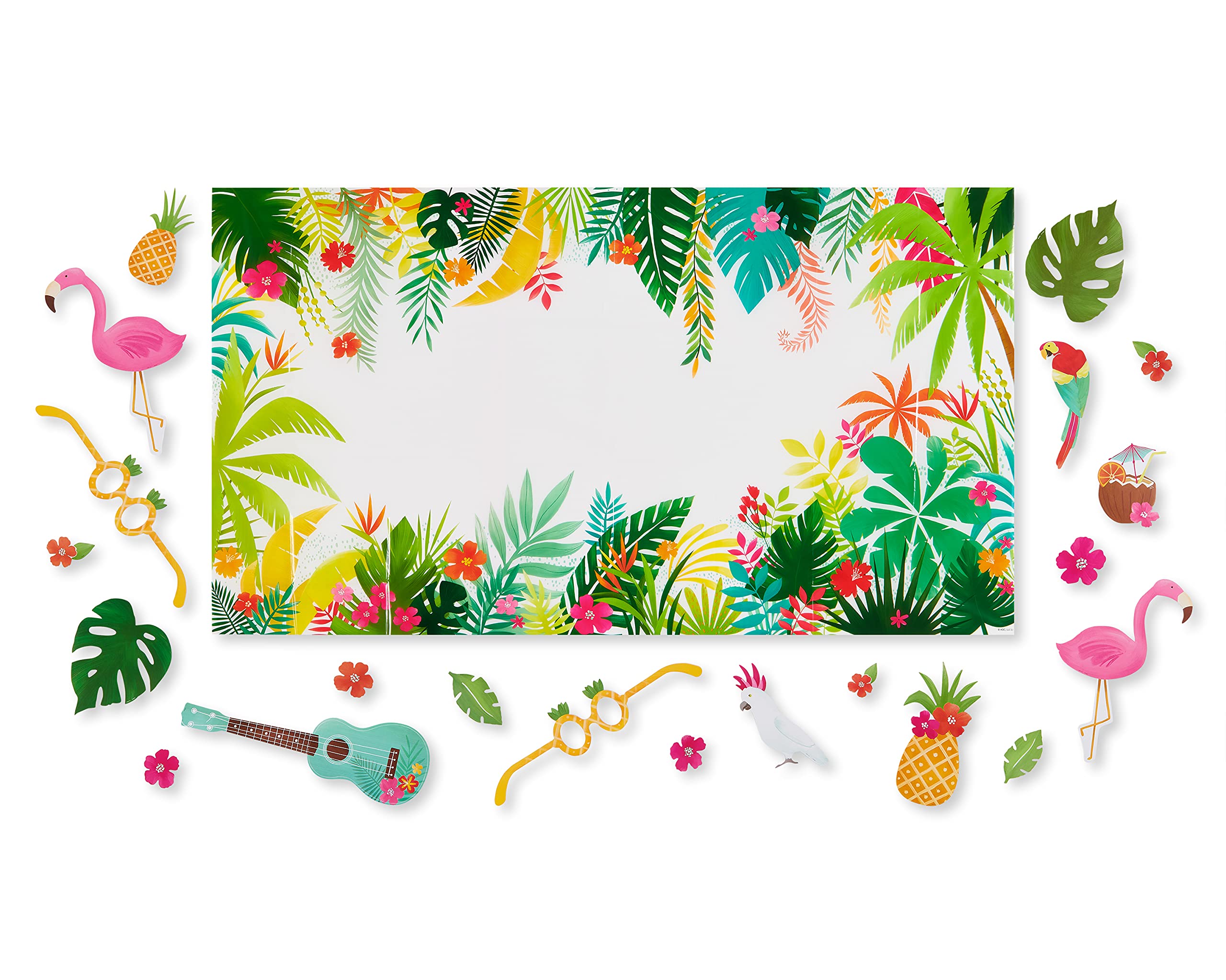 Tropical Luau Party Supplies - 22-Piece Set for BBQs & Summer Parties