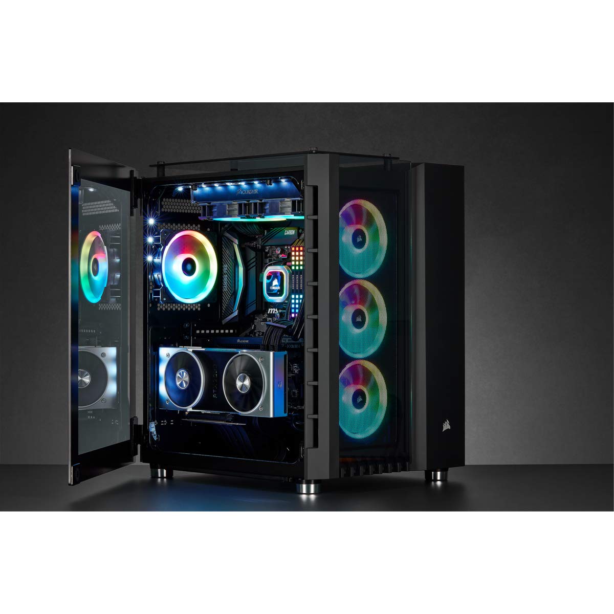 Corsair Crystal Series 680X RGB High Airflow Tempered Glass ATX Smart Gaming PC Case - Black | Premium Gaming Computer Tower for High-Performance Builds with Custom RGB Lighting | Perfect for Gaming Rigs, Streaming Setups & Workstations