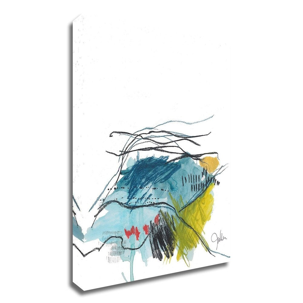 Abstract Landscape No. 35 by Jan Weiss - Premium Canvas Wall Art Print - Ready to Hang - Modern Home & Office Decor for Living Room, Bedroom or Workspace