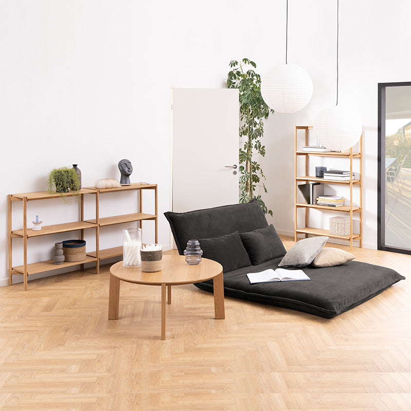 Braidwood 86cm Natural Oak Wooden Shelving Unit - Stylish Storage for Living Room, Bedroom, or Home Office