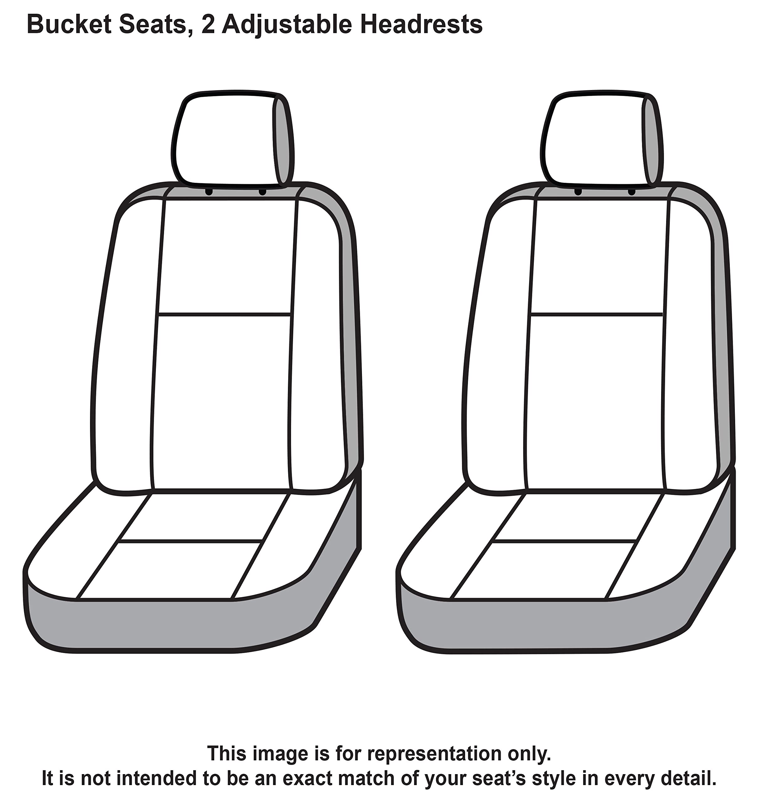 Covercraft Carhartt Super Dux SeatSaver Custom Seat Covers for 2019-2025 Chevrolet Silverado & GMC Sierra 1500, 2020-2025 2500/3500, 2023-2025 Colorado/Canyon - 1st Row Bucket Seats, Durable Super Dux Black Fabric | Perfect for Truck Owners, Off-Roading & Work Site Protection