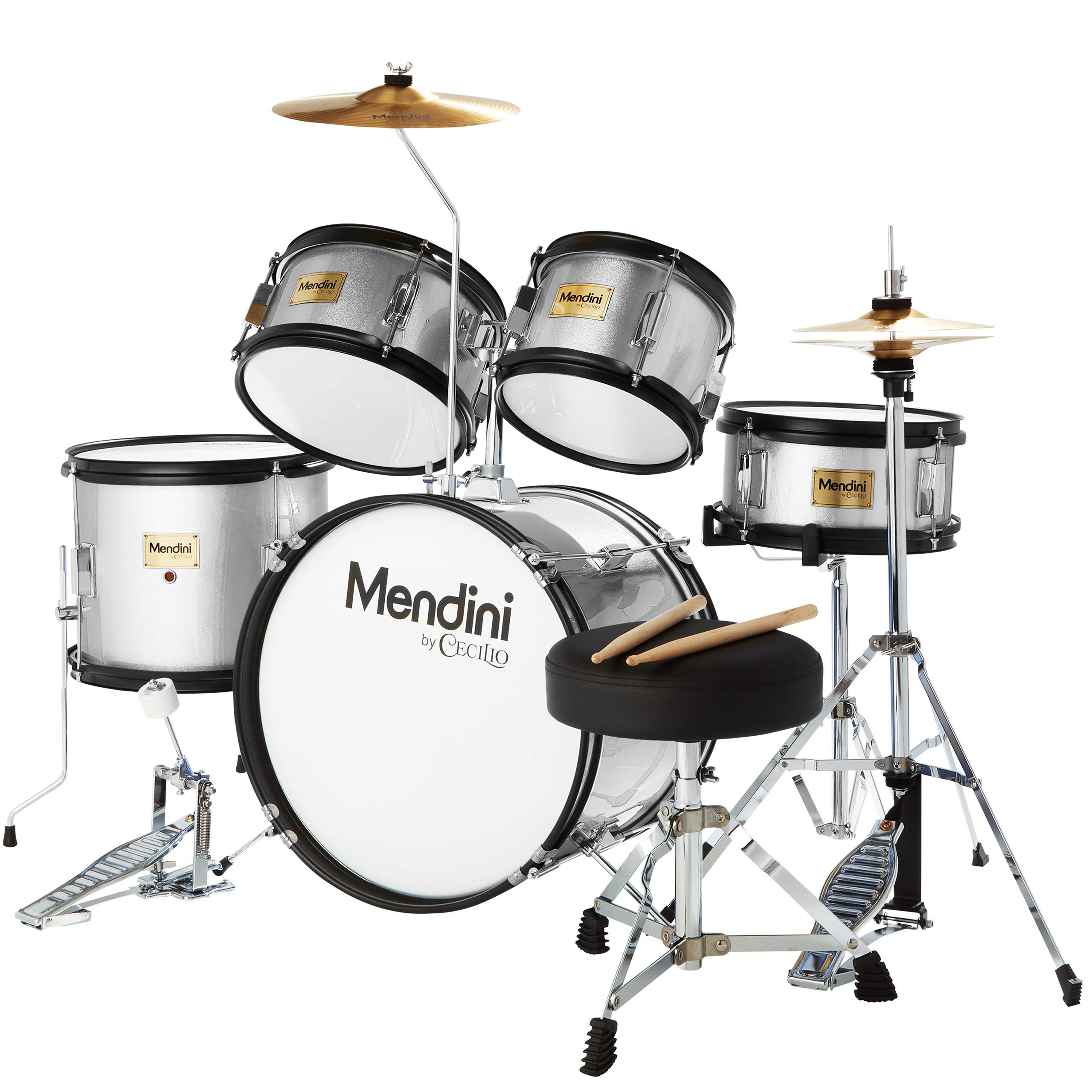 Mendini by Cecilio 5-Piece Kids Drum Set - 16
