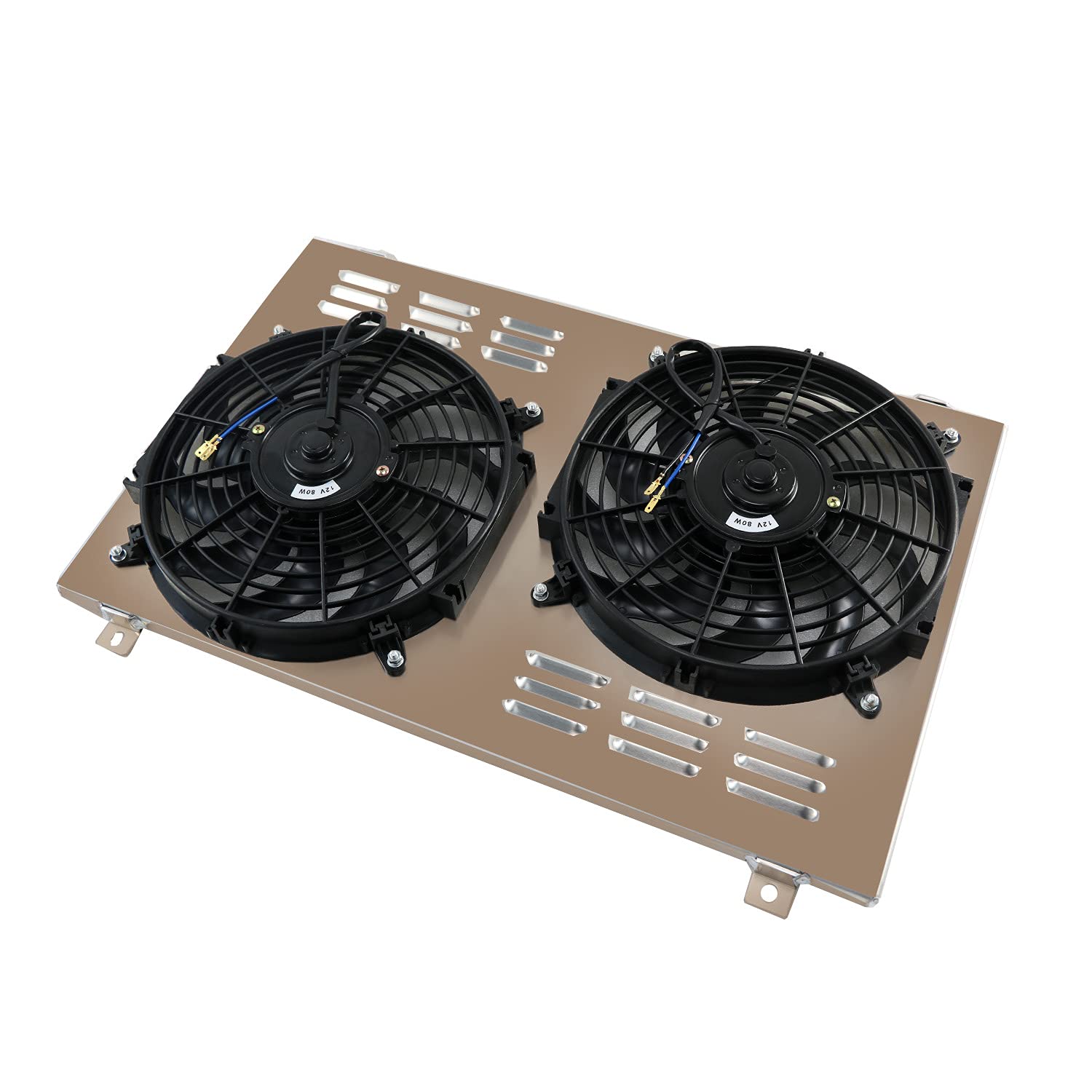 High-Performance Aluminum Radiator Shroud with Dual 12V Electric Fans for 1977-1982 Chevy Corvette C3 | 5.7L & 5.0L V8 Engine Cooling Upgrade | Perfect for Street Racing & Hot Rod Builds