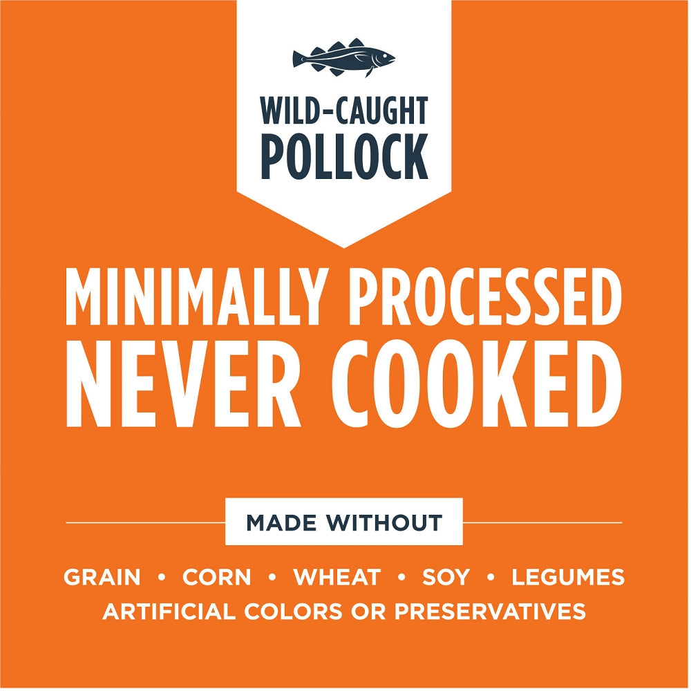 Freeze Dried Raw Pollock Cat Food - All Natural Grain-Free Protein for Adult & Kitten Cats - Perfect for Travel, Training Treats & Picky Eaters