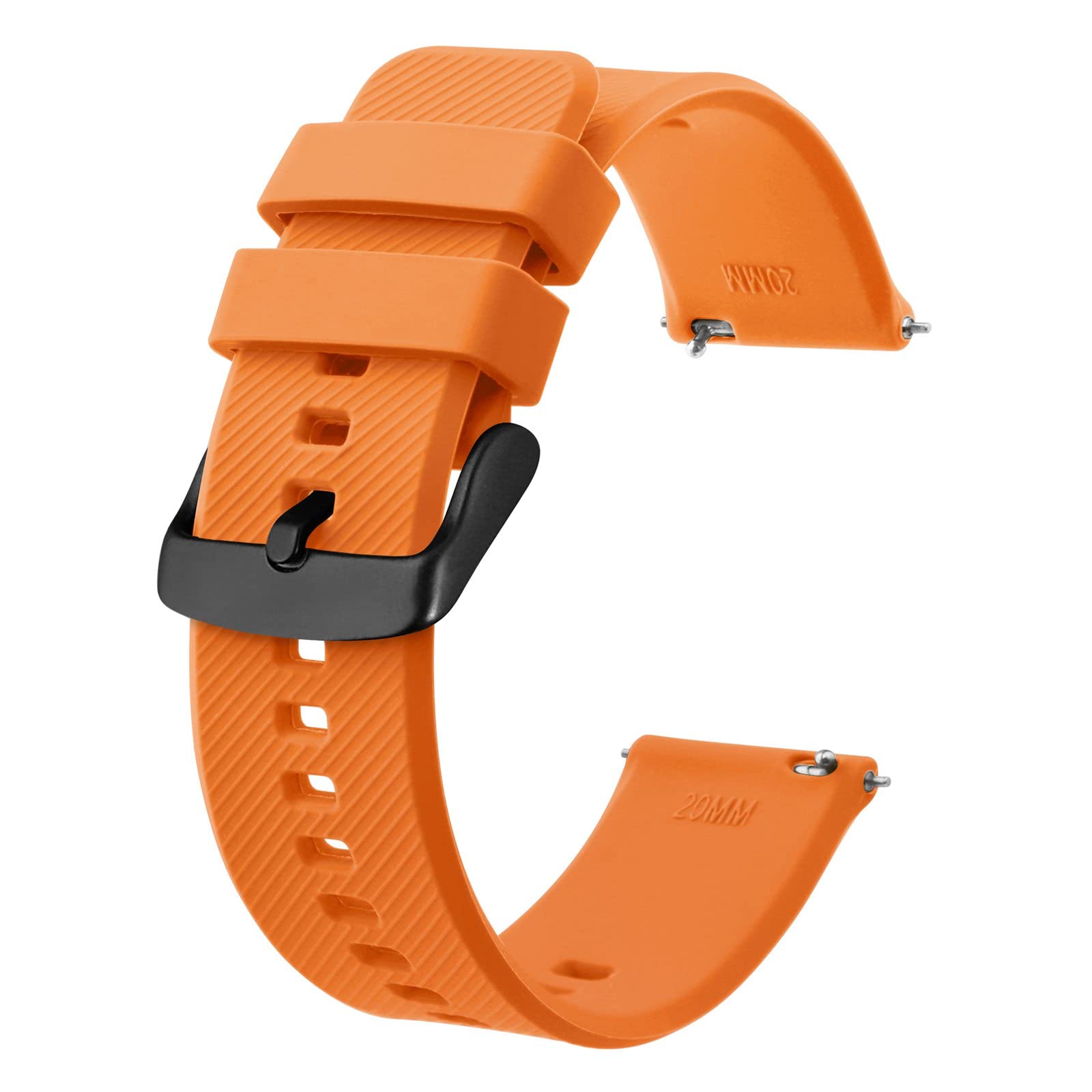 BISONSTRAP Quick Release Silicone Watch Band 18mm 19mm 20mm 21mm 22mm - Durable Comfortable Strap for Men & Women - Perfect for Sports, Work & Everyday Wear