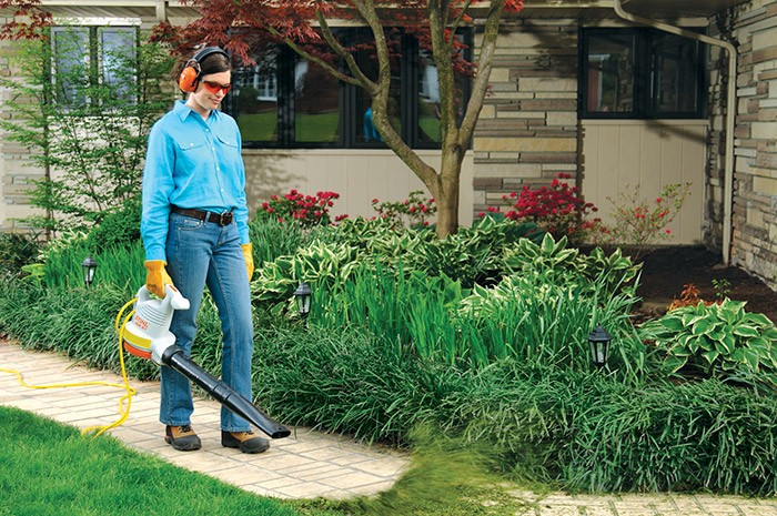 STIHL BGE 61 Electric Leaf Blower - Lightweight Handheld Blower for Yard, Garden & Lawn Cleanup - Perfect for Leaves, Grass Clippings & Debris Removal