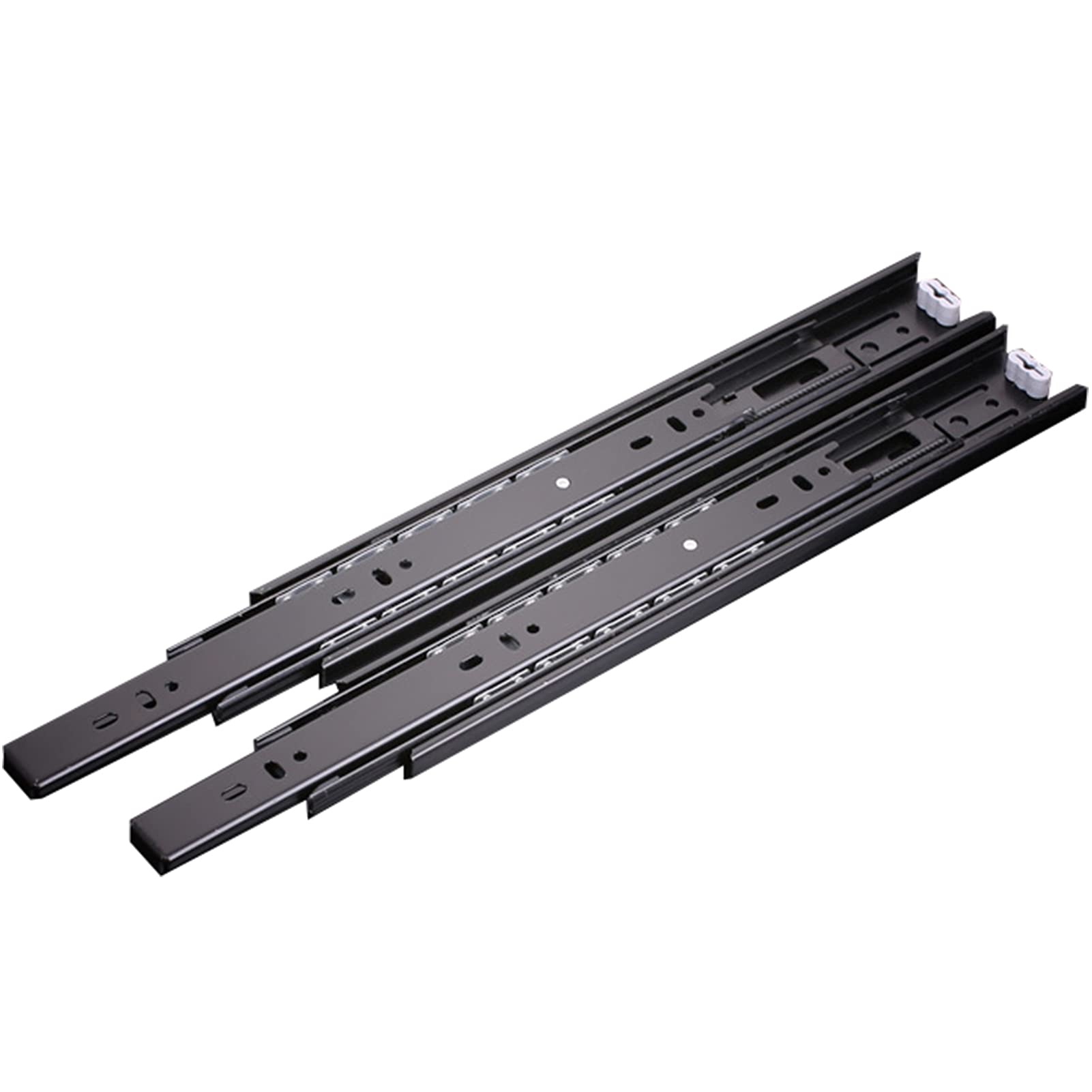 Heavy Duty Soft Close Drawer Slides 300mm Ball Bearing Full Extension Side Mount Drawer Runners - 45kg Load Capacity (1 Pair, Black, 8 Inch) for Kitchen Cabinets, Office Furniture & Wardrobe Organization