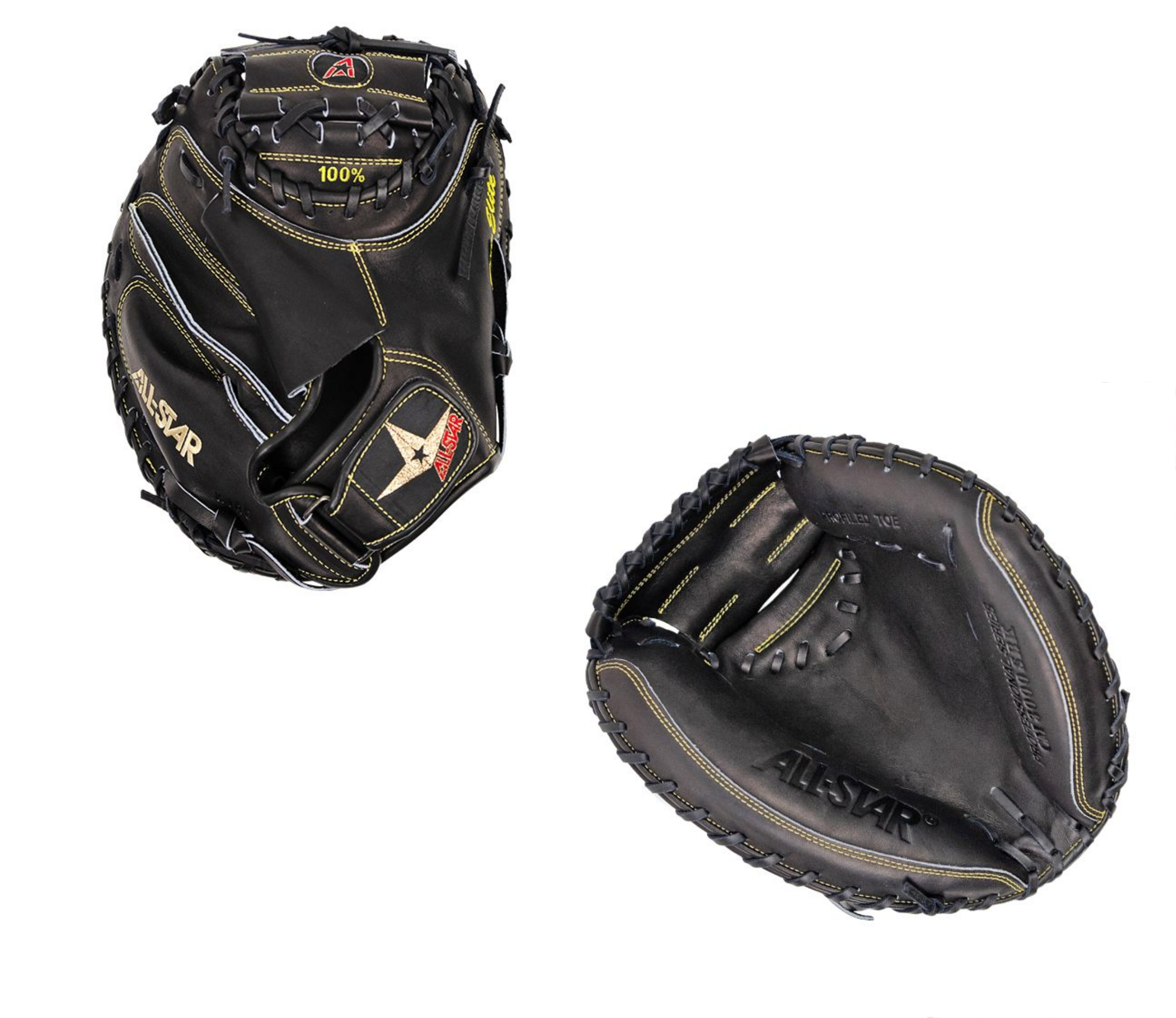 All Star Pro Elite CM3000MBK Baseball Catcher's Mitt 34