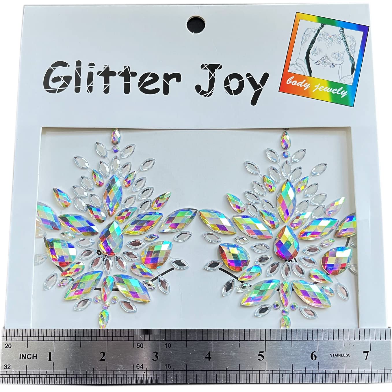 Rhinestone Body Stickers - 2-Sheet Mermaid Gem Set for Face & Body Jewelry | Shimmering Temporary Tattoos for Halloween, Rave Parties, Festivals & Costume Outfits | Perfect for DIY Makeup, Nail Art & Festival Accessories