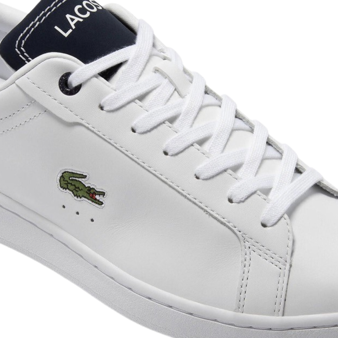 Lacoste Carnaby Pro 223 Men's Tennis Shoes - White & Navy Blue Sneakers for Casual Wear & Sports | Perfect for Court, Gym & Everyday Fashion