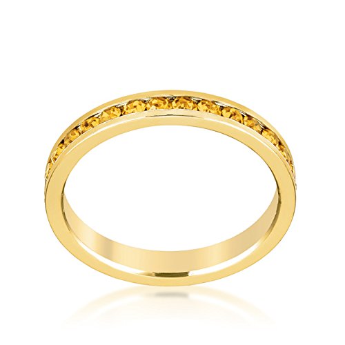 Elegant Swarovski Crystal Birthstone Stackable Eternity Rings for Women - Perfect for Anniversary Gifts, Wedding Bands & Everyday Jewelry