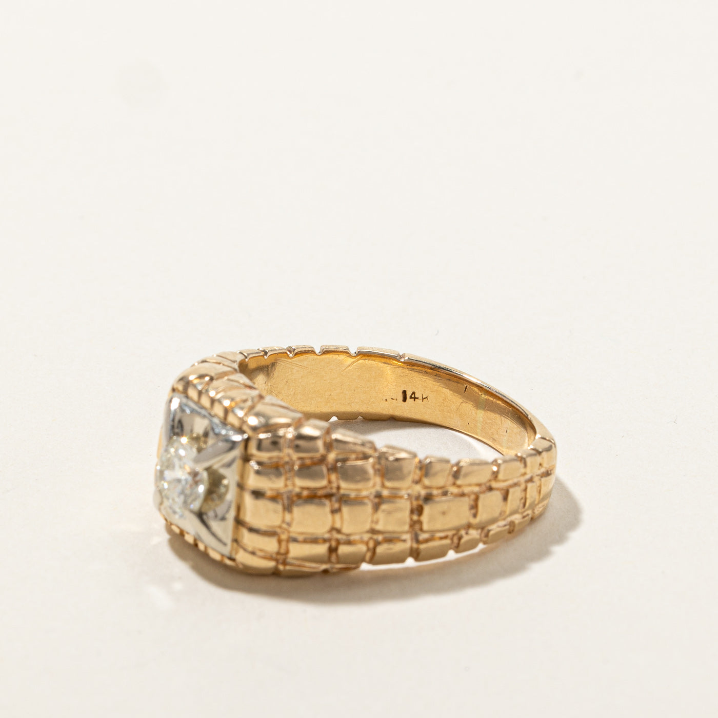 Diamond Textured Claw Set Ring - 0.62ct Size 10.5 | Elegant Wedding Band, Anniversary Gift for Her, Promise Ring for Women | Perfect for Engagement, Valentine's Day & Special Occasions