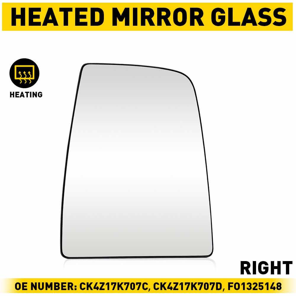 Replacement Rearview Side Mirror Glass for 2015-2022 Ford Transit 150/250/350/350HD - Upper & Lower Mirror Glass - Perfect for DIY Repairs & Vehicle Maintenance